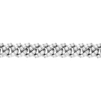 Thumbnail for 14k White Gold Cuban Link Chain Necklace 9.66 Ctw