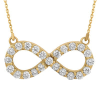 Thumbnail for Yellow 14k Yellow Gold Diamond Infinity Necklace 0.37ct
