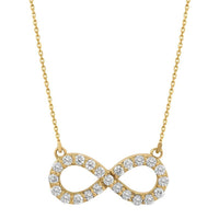 Thumbnail for Yellow 14k Yellow Gold Diamond Infinity Necklace 0.37ct