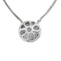 Thumbnail for Clarity Enhanced Round Diamond 14k White Gold Necklace 1.58 Ctw