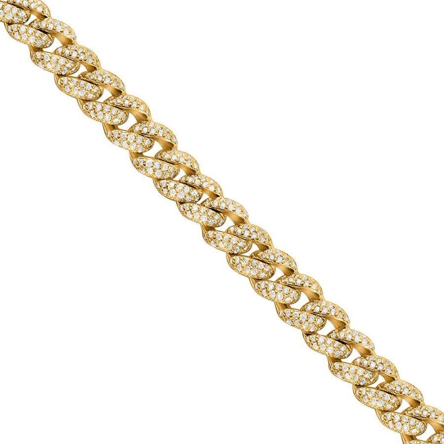 Diamond Cuban Necklace in 14k Gold 17.62 Ctw