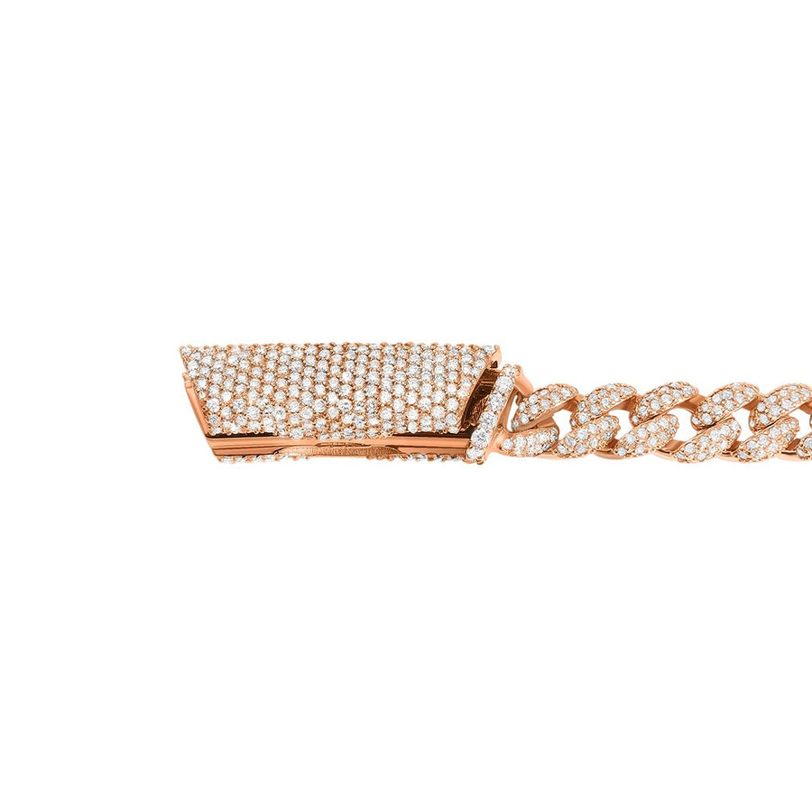 Diamond Cuban Necklace in 14k Gold 17.62 Ctw