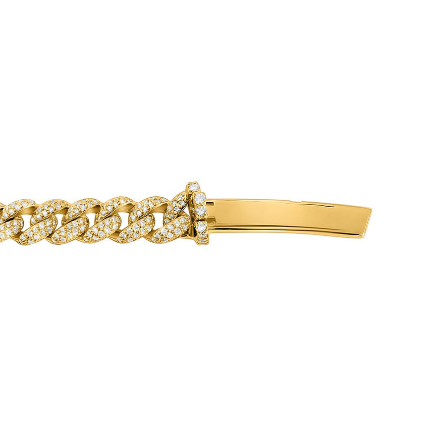 DIAMOND  CUBAN NECKLACE IN 14K YELLOW GOLD 17.62 CTW