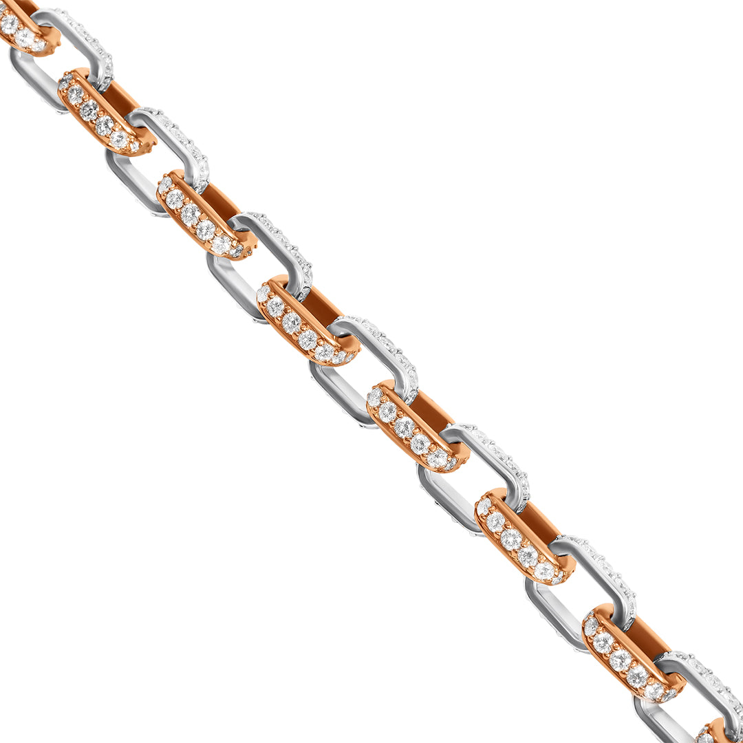Diamond Two Tone Avianne Lock Link Chain