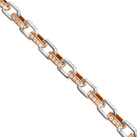 Thumbnail for Diamond Two Tone Avianne Lock Link Chain