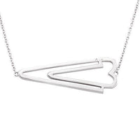 Thumbnail for White Heart Arrow Diamond Necklace in 14k White Gold 0.37 Ctw