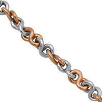 Thumbnail for 14k Two-Tone Gold Infinity Link Necklace 7 mm