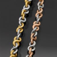 Thumbnail for 14k Two-Tone Gold Infinity Link Necklace 7 mm