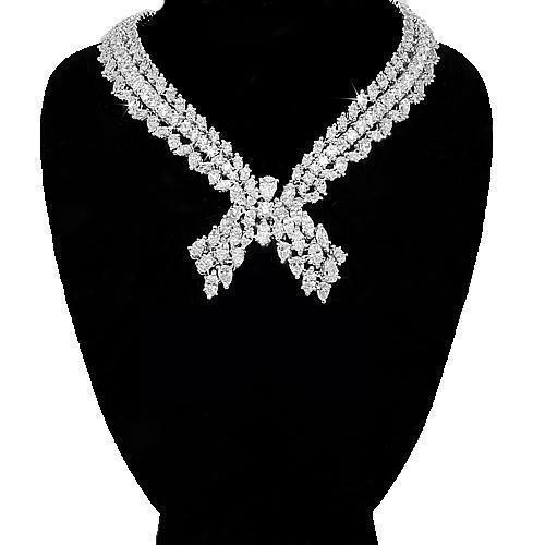 Platinum(Non-Gold) Platinum Womens Diamond Necklace 40.00 Ctw