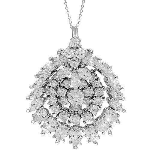 Platinum Womens Diamond Necklace Ctw