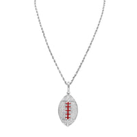 Thumbnail for 10K Yellow Gold Diamond American Football Ball Pendant 0.40 Ctw