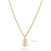 Thumbnail for Yellow 10k Yellow Gold Diamond Dollar Sign Pendant 0.25 Ctw