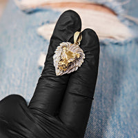 Thumbnail for 10k Yellow Gold Diamond Lion Pendant 0.35 Ctw