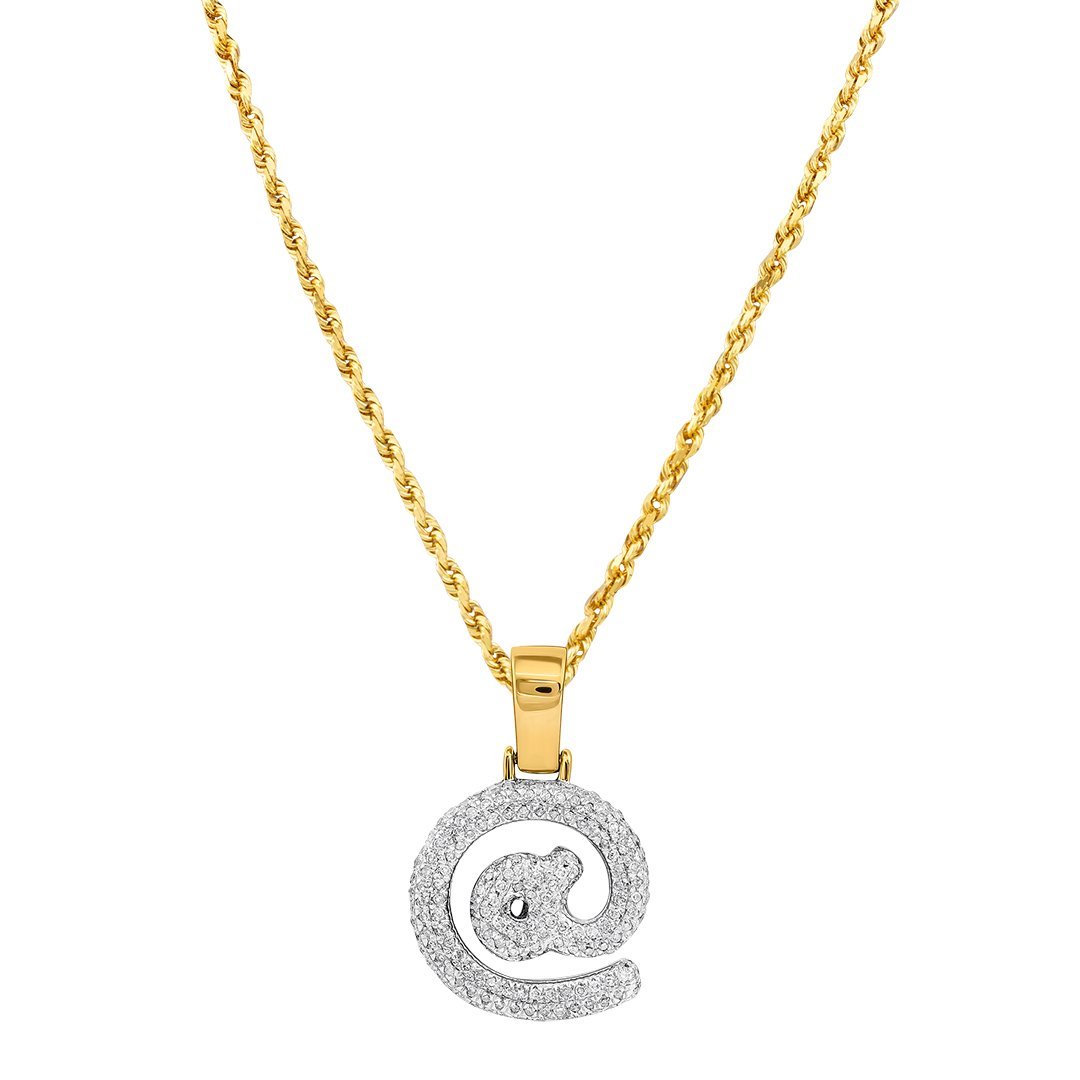 10K Yellow Gold Diamond @ Pendant 0.57 Ctw