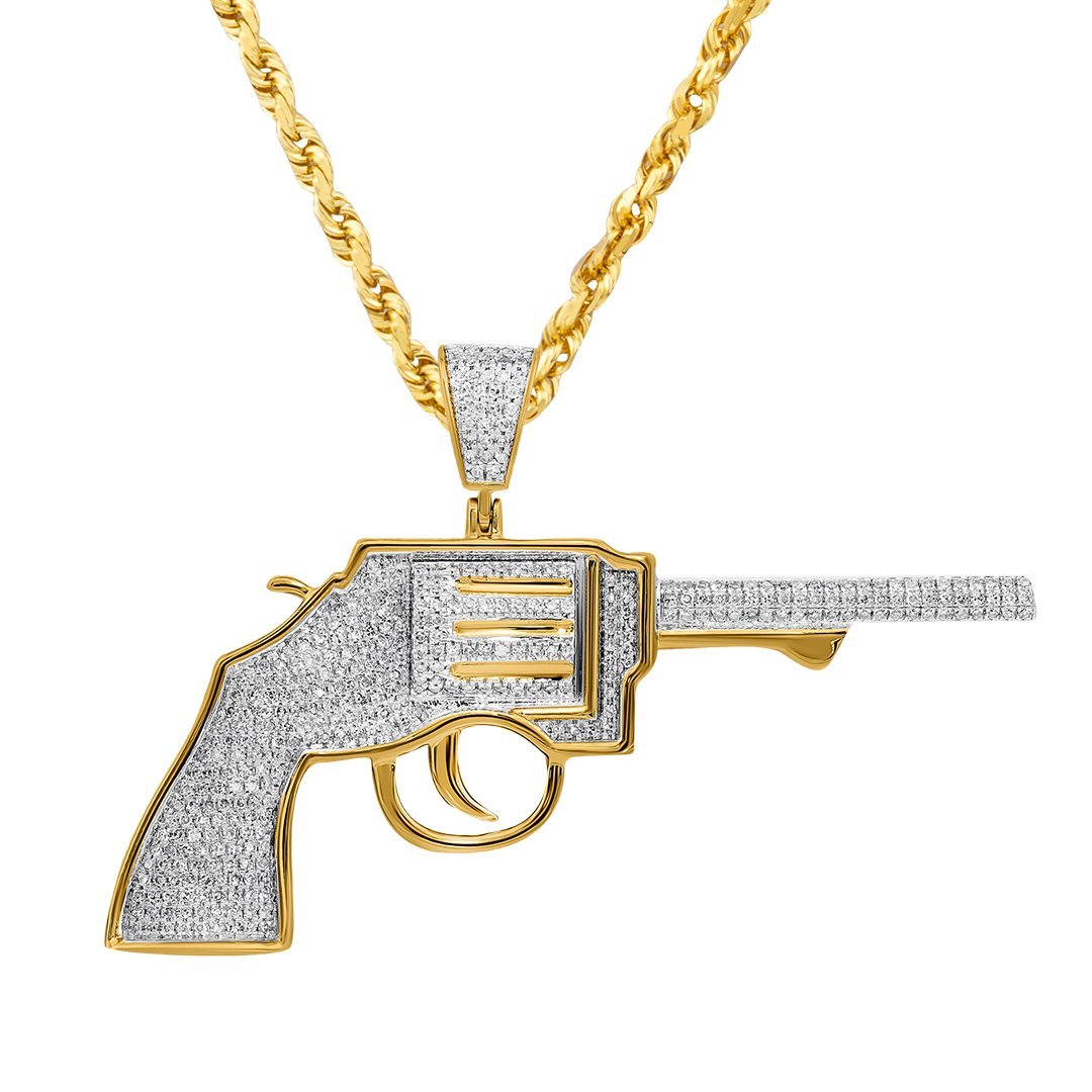 Diamond Chain Gun Diamond Gun Pendant 2022 – Avianne Jewelers