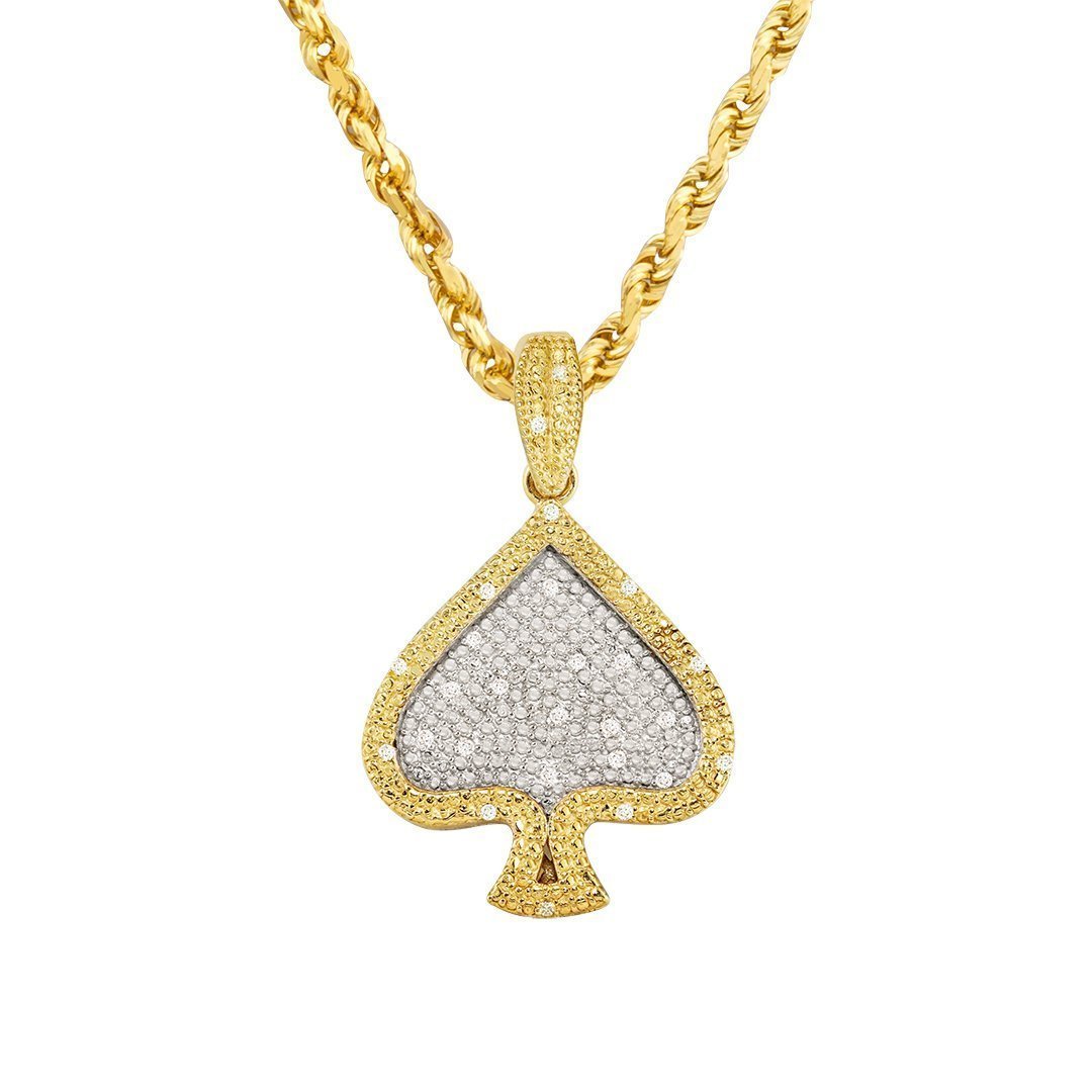 Gold spade pendant Clearance