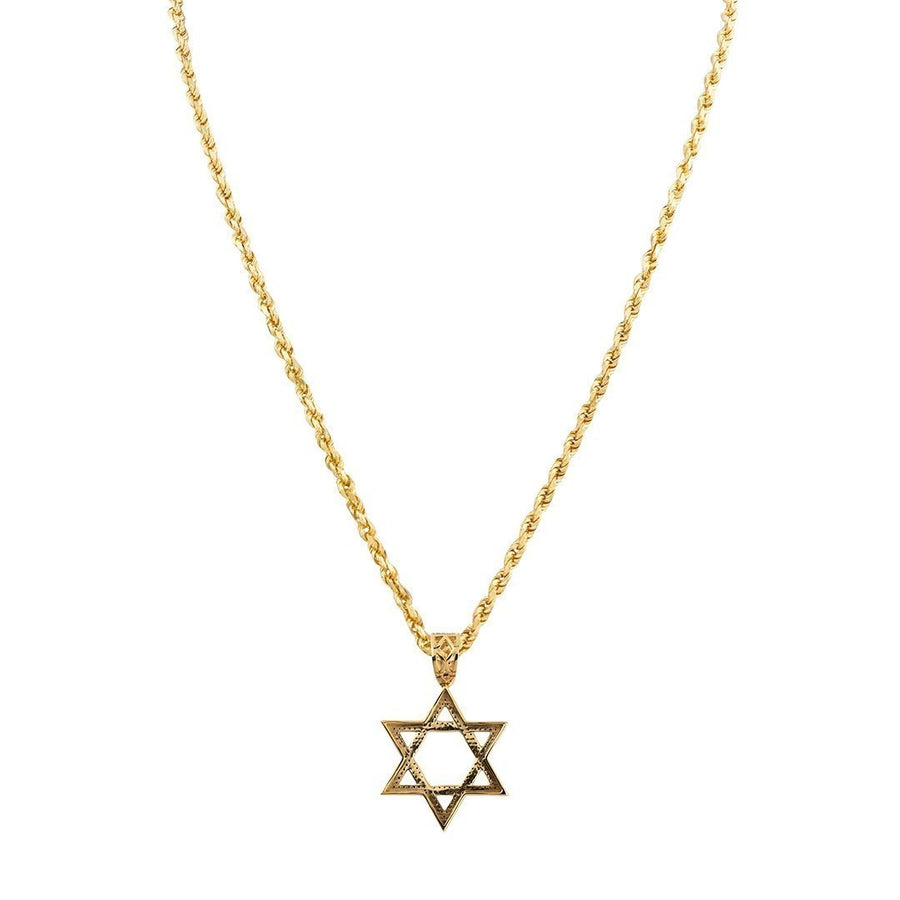 Yellow 10k Yellow Gold Diamond Star of David Pendant 0.48 Ctw