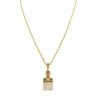 Thumbnail for Yellow 10k Yellow Gold Paintbrush Tassel Pendant 0.50 Ctw
