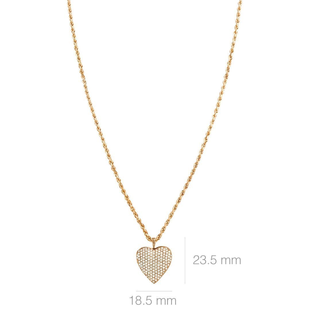 14k Rose Gold Heart Pendant 1.19 Ctw