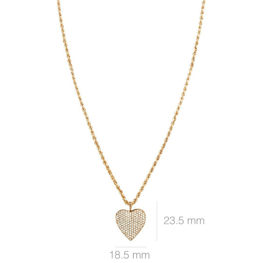 14k Rose Gold Heart Pendant 1.19 Ctw