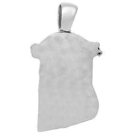 Thumbnail for 14K Solid White Gold Mens Diamond Jesus Head Pendant 17.00 Ctw