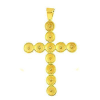 Thumbnail for Yellow 14K  Solid Yellow Gold Diamond Cross Pendant 0.75 Ctw