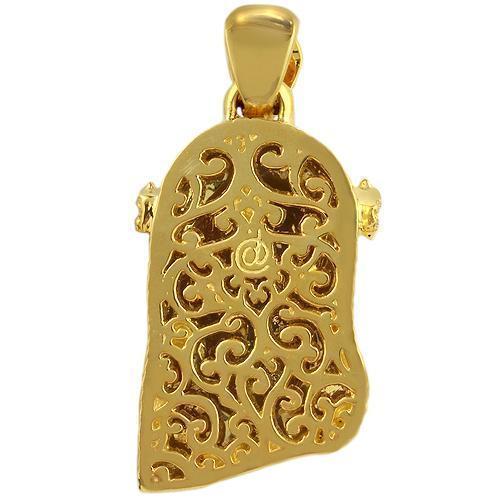 14K Solid Yellow Gold Diamond Jesus Head Pendant 3.00 Ctw