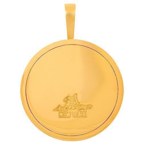 14K Solid Yellow Gold Mens Custom Crown Pendant 1.75 Ctw