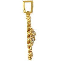 Thumbnail for 14K Solid Yellow Gold Mens Custom Design Diamond 'Medusa' Head Pendant 7.50 Ctw