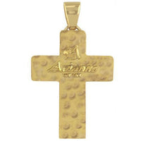 Thumbnail for 14K Solid Yellow Gold Mens Diamond Cross Pendant 3.75 Ctw