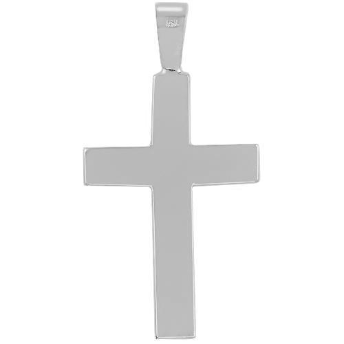 14K Solid Yellow Gold Unisex Diamond Cross Pendant 3.00 Ctw