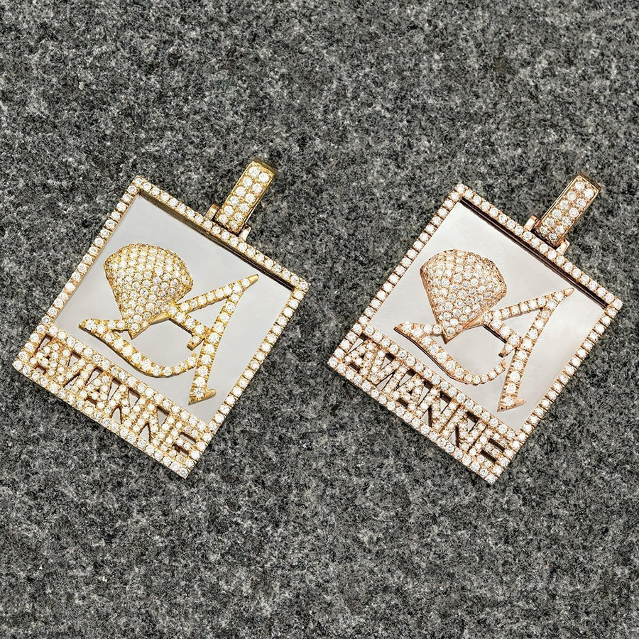 14k Two Tone Gold Avianne Pendant 1.78 Ctw