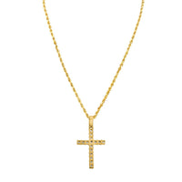 Thumbnail for 14k White Gold Diamond Cross Pendant 3 Ctw