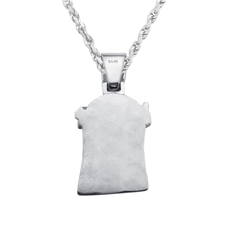 White 14k White Gold Diamond Jesus Piece 0.75ctw