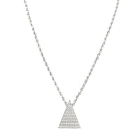 Thumbnail for 14k White Gold Diamond Pyramid Pendant 5.28 Ctw