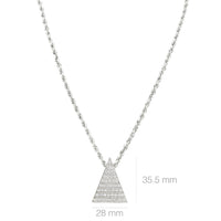 Thumbnail for 14k White Gold Diamond Pyramid Pendant 5.28 Ctw