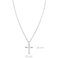 Thumbnail for White 14K White Gold Mens Diamond Cross Pendant 1.25 Ctw