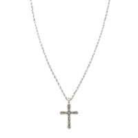 Thumbnail for White 14K White Gold Mens Diamond Cross Pendant 1.25 Ctw