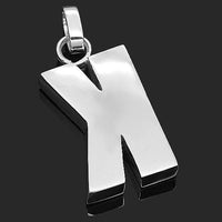 Thumbnail for 14K White Solid Gold Custom Diamond Initial Letter K Pendant