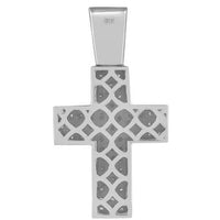 Thumbnail for 14K White Solid Gold Mens Diamond Cross Pendant 7.00 Ctw