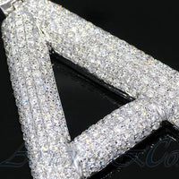 Thumbnail for 14K White Solid Gold Mens Diamond Initial Letter Pendant 10.35 Ctw