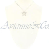 Thumbnail for White 14K White Solid Gold Womens Diamond Star Pendant 0.25 Ctw