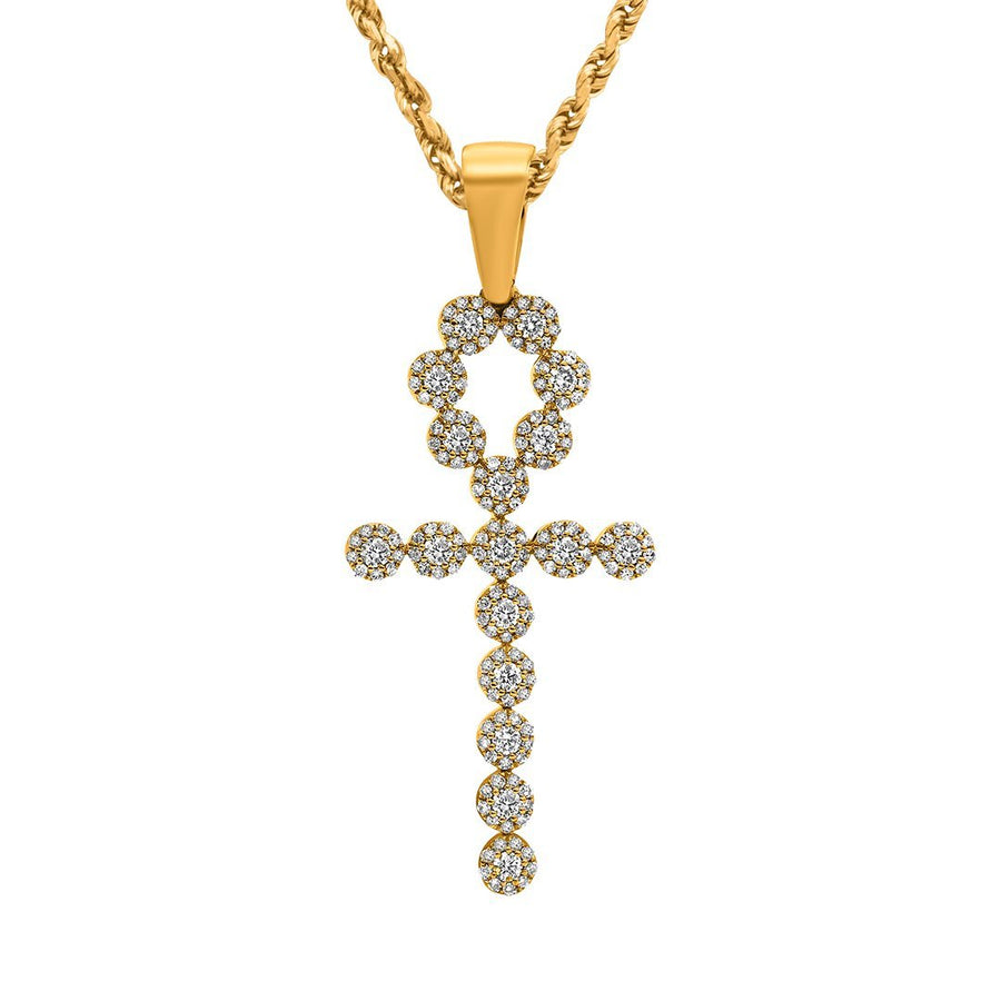 Colgante Ankh de oro amarillo de 14 k
