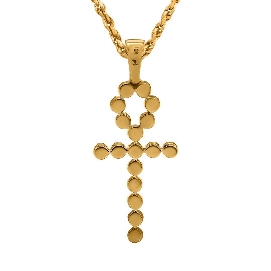Colgante Ankh de oro amarillo de 14 k