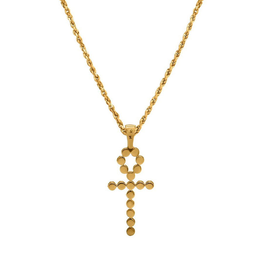 Colgante Ankh de oro amarillo de 14 k