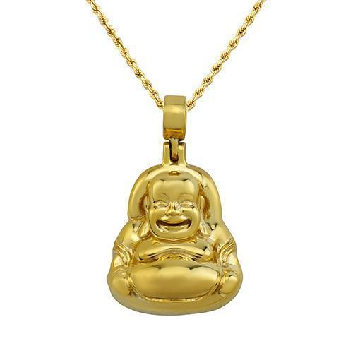 14k Yellow Gold Buddha Pendant