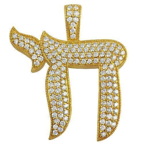 Chai pendant with diamonds Clearance