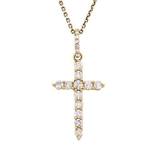 Yellow 14k Yellow Gold Diamond Cross 0.50ctw