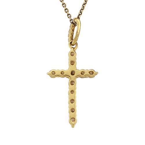 Yellow 14k Yellow Gold Diamond Cross 0.50ctw