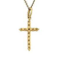 Thumbnail for Yellow 14k Yellow Gold Diamond Cross 0.50ctw